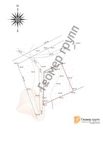 Топографическая съемка частного участка, д. Борисово, ул. Полевая, 9 соток